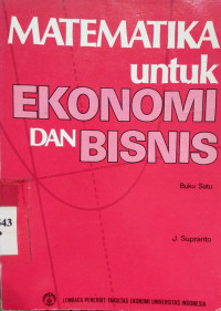 Matematika Untuk Ekonomi dan Bisnis